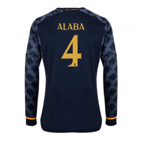 Real Madrid David Alaba #4 Gostujuci Dres 2023-24 Dugi Rukav